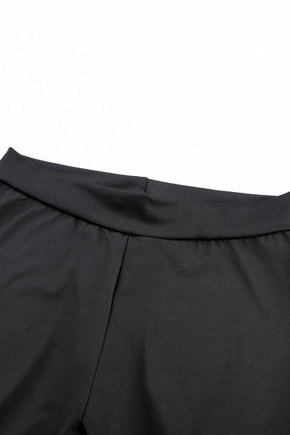 Black Grommet Lace Up Front Leggings - IntuitiveEncBoutique