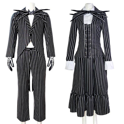 Christmas Eve Scar Jack cosplay costume Skeleton Jack Men's full set Halloween cosplay costume - IntuitiveEncBoutique
