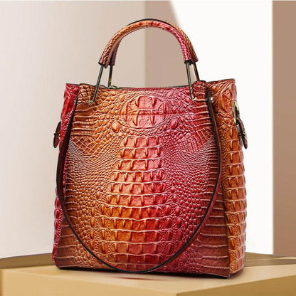 Handbag Women's Fashion Embossed Tote Bag Large Capacity Maternity Bucket Bag - IntuitiveEncBoutique