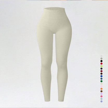Threaded autumn and winter yoga pants seamless fitness pants high waisted sports yoga clothes leggings - IntuitiveEncBoutique