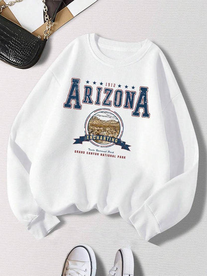 Fashion Woman Sweatshirts Arizona Natlonal Park Prints Pullo - IntuitiveEncBoutique