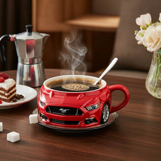 Car-Shaped Stainless Steel Coffee Mug – Handmade, Durable, Novelty Office Cup, Ideal Gift for Car Fans - IntuitiveEncBoutique