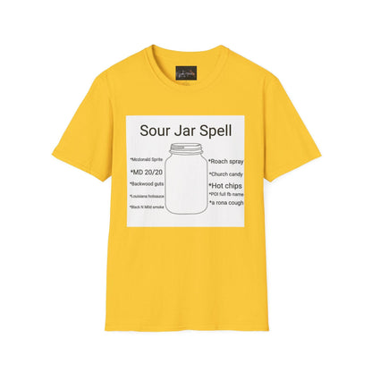 Sour Jar Spell T-Shirt for Witches, Unisex Softstyle Tee, Ideal for Magical Practitioners, Spell Casting, Witchcraft Gift, Summer Solstice - IntuitiveEncBoutique