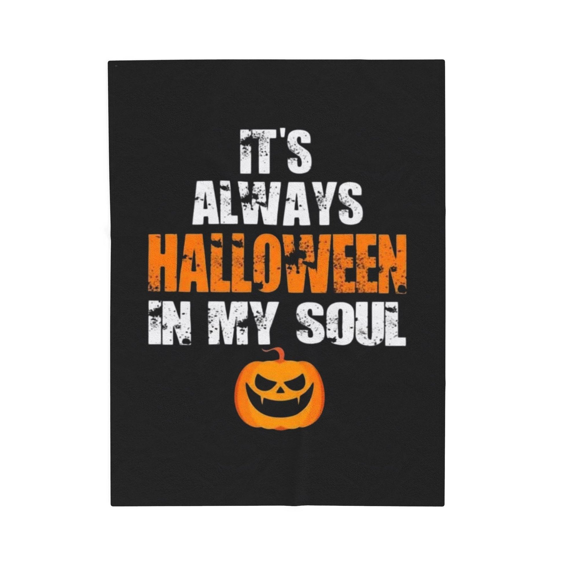 Halloween Velveteen Plush Blanket, Cozy Throw for Spooky Season, Home Decor, Halloween Gift, Warm Cozy Blanket, Seasonal Decor, [...] - IntuitiveEncBoutique