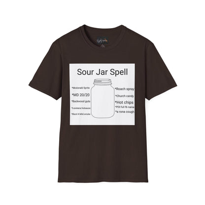 Sour Jar Spell T-Shirt for Witches, Unisex Softstyle Tee, Ideal for Magical Practitioners, Spell Casting, Witchcraft Gift, Summer Solstice - IntuitiveEncBoutique