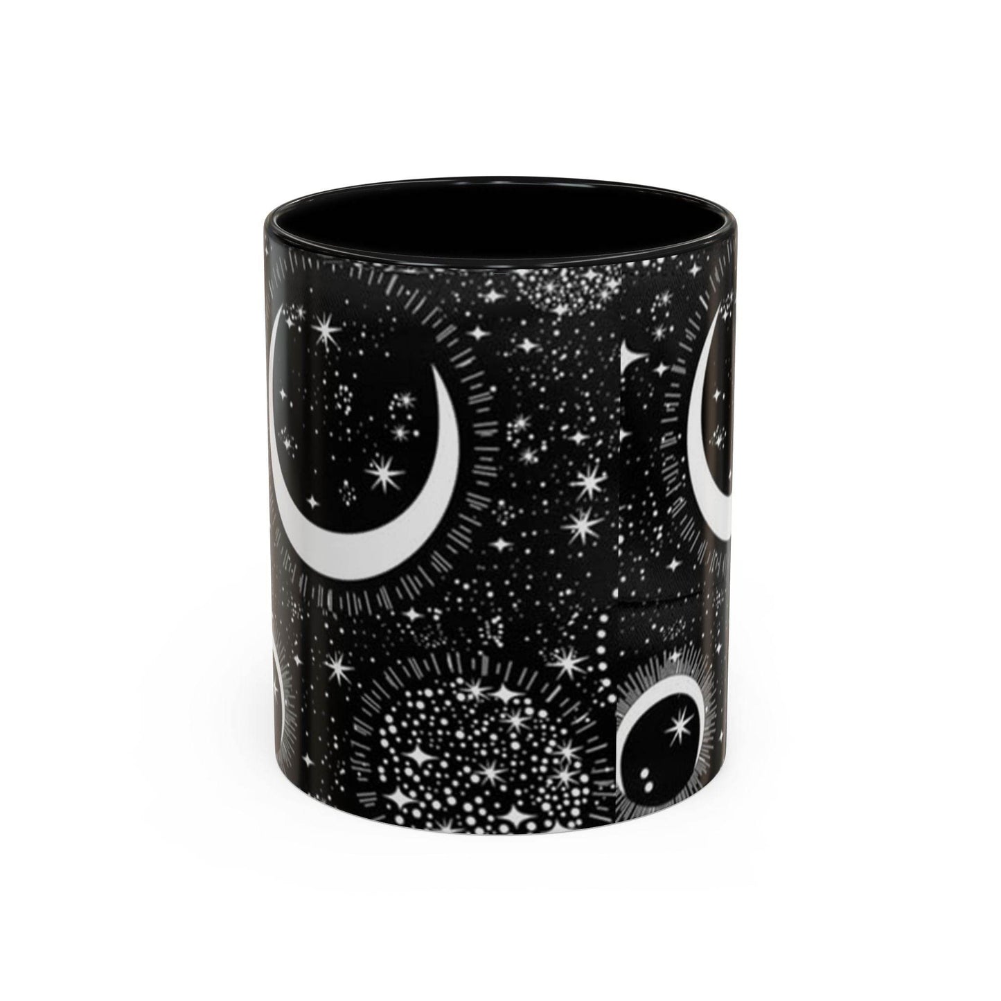 Star Moon Cup - Celestial Design Coffee Mug, 11oz Tea Cup, Astrology Lover Gift, Kitchen Decor, Celestial Kitchenware, Ceramic Beverage Mug - IntuitiveEncBoutique