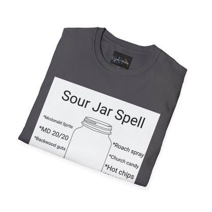 Sour Jar Spell T-Shirt for Witches, Unisex Softstyle Tee, Ideal for Magical Practitioners, Spell Casting, Witchcraft Gift, Summer Solstice - IntuitiveEncBoutique