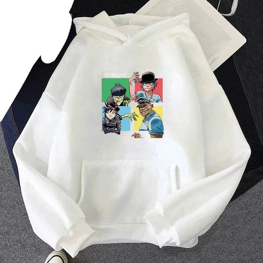 Pattern Printed Hooded Sweatshirt Unisex Long Sleeve Casual Jacket Fashion Versatile - IntuitiveEncBoutique