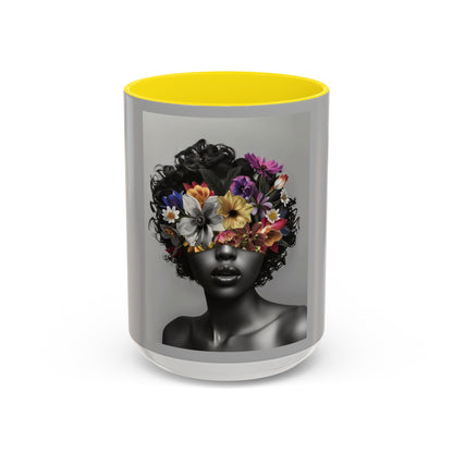 Floral Black Beauty Coffee Mug | Inspirational Drinkware for Coffee Lovers, Unique Gift for Her, Home Decor, Flower Lover's Mug