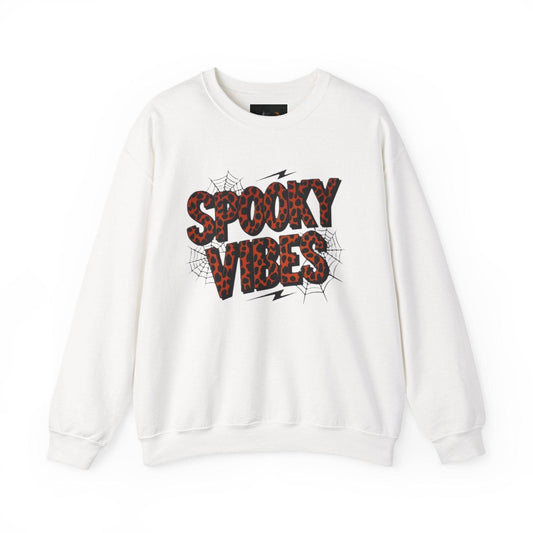 Spooky Vibes Sweatshirt - Halloween Crewneck, Unisex Cozy Jumper, Fall Fashion, Ghosts & Ghouls, Casual Wear, Fun Gift - IntuitiveEncBoutique