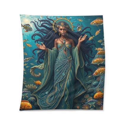 Wall Tapestries - Handmade Design, Yemoja in all her glory - IntuitiveEncBoutique