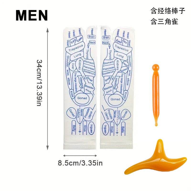 Reflexology Socks Women Foot Massage Meridian Acupoint Reflex Area Acupoint Socks And Foot Acupoint Illustration Socks for Foot - IntuitiveEncBoutique