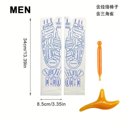 Reflexology Socks Women Foot Massage Meridian Acupoint Reflex Area Acupoint Socks And Foot Acupoint Illustration Socks for Foot - IntuitiveEncBoutique