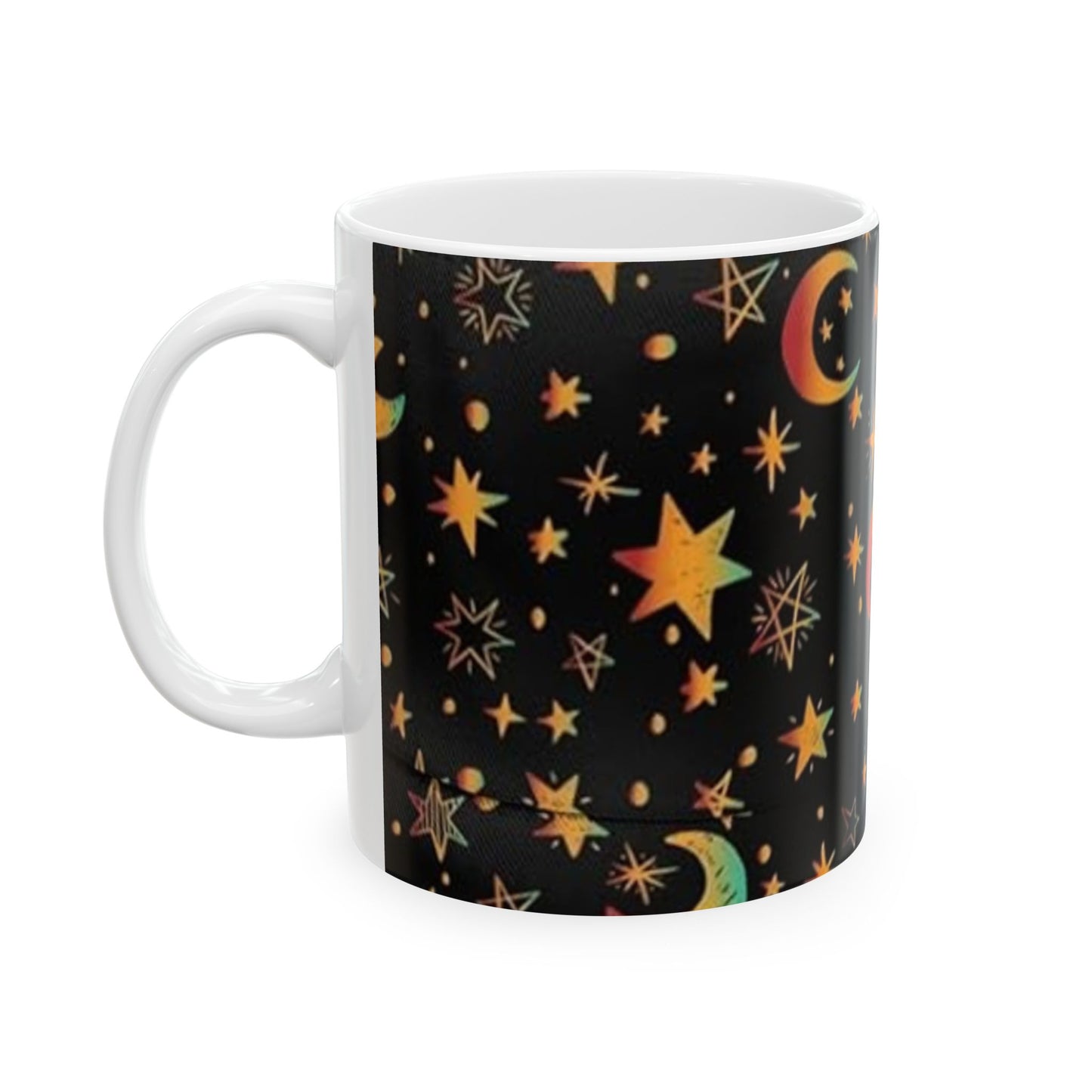 Celestial Ceramic Mug - Starry Night Design, Astrology Gift, Coffee Cup, Space Lover's Mug, Cosmic Decor