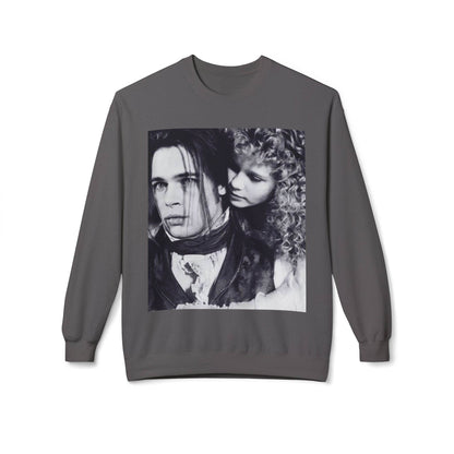 Vampire Romance Fleece Crewneck Sweatshirt, Cozy Sweatshirt, Gothic Fashion, Unisex Gift, Movie Lover Apparel, Halloween Outfit - IntuitiveEncBoutique