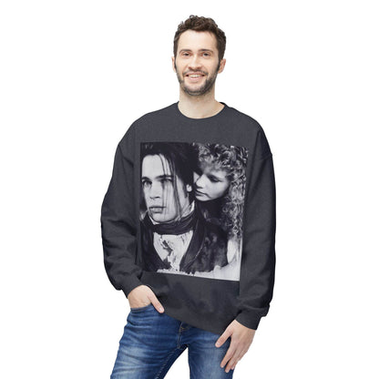 Vampire Romance Fleece Crewneck Sweatshirt, Cozy Sweatshirt, Gothic Fashion, Unisex Gift, Movie Lover Apparel, Halloween Outfit - IntuitiveEncBoutique