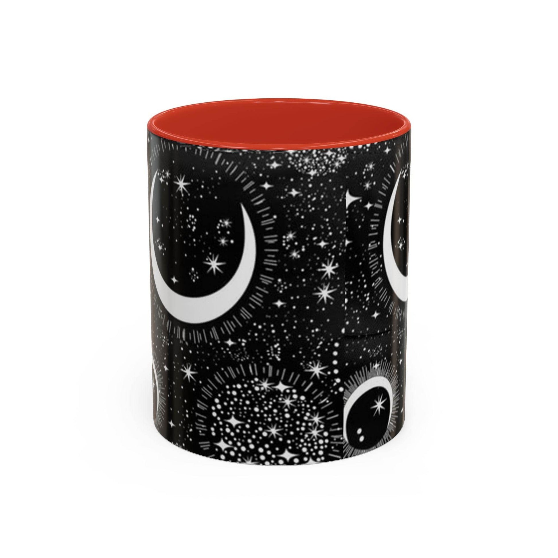 Star Moon Cup - Celestial Design Coffee Mug, 11oz Tea Cup, Astrology Lover Gift, Kitchen Decor, Celestial Kitchenware, Ceramic Beverage Mug - IntuitiveEncBoutique