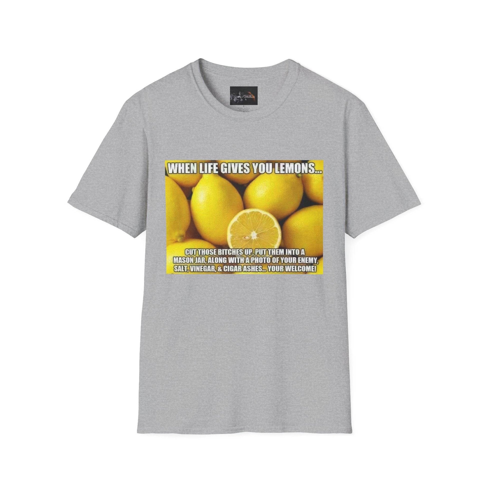 When Life Gives You Lemons T-Shirt, Funny Quote Tee, Gift for Citrus Lovers, Casual Wear, Unisex Humor Shirt, Summer Vibes - IntuitiveEncBoutique