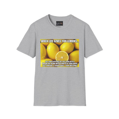 When Life Gives You Lemons T-Shirt, Funny Quote Tee, Gift for Citrus Lovers, Casual Wear, Unisex Humor Shirt, Summer Vibes - IntuitiveEncBoutique