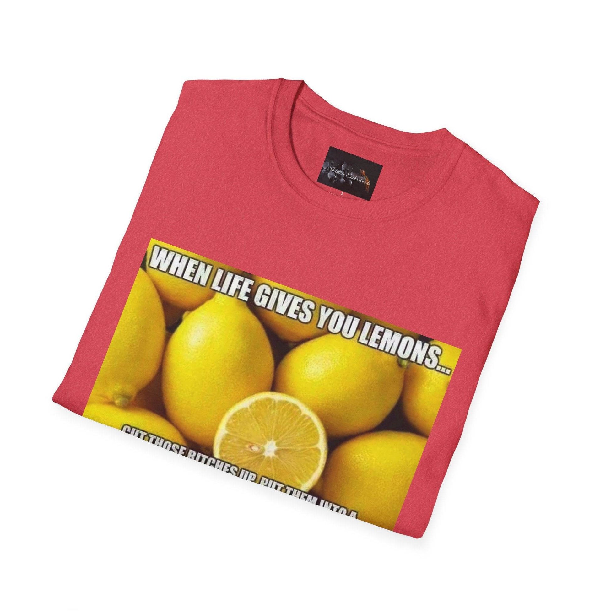 When Life Gives You Lemons T-Shirt, Funny Quote Tee, Gift for Citrus Lovers, Casual Wear, Unisex Humor Shirt, Summer Vibes - IntuitiveEncBoutique