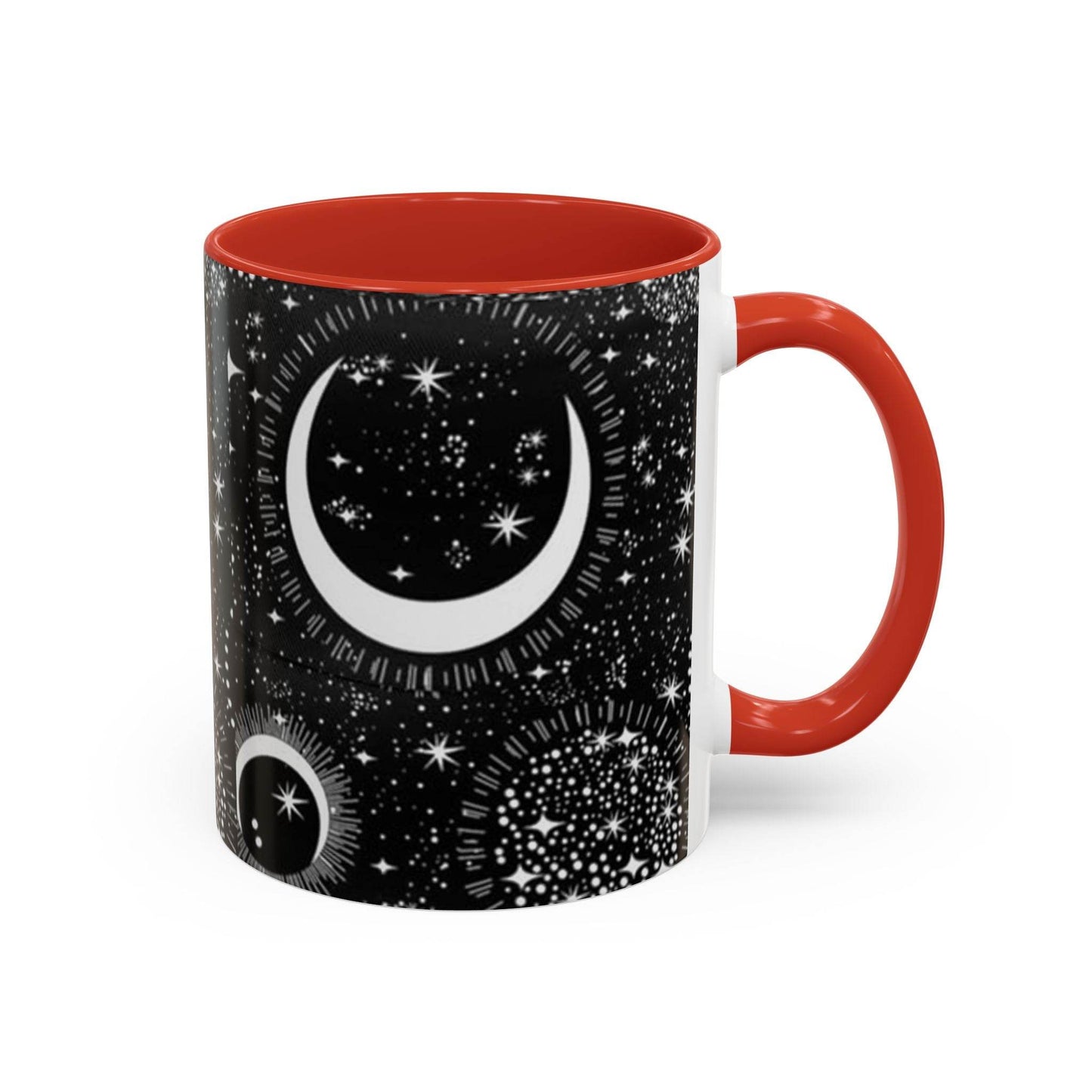 Star Moon Cup - Celestial Design Coffee Mug, 11oz Tea Cup, Astrology Lover Gift, Kitchen Decor, Celestial Kitchenware, Ceramic Beverage Mug - IntuitiveEncBoutique