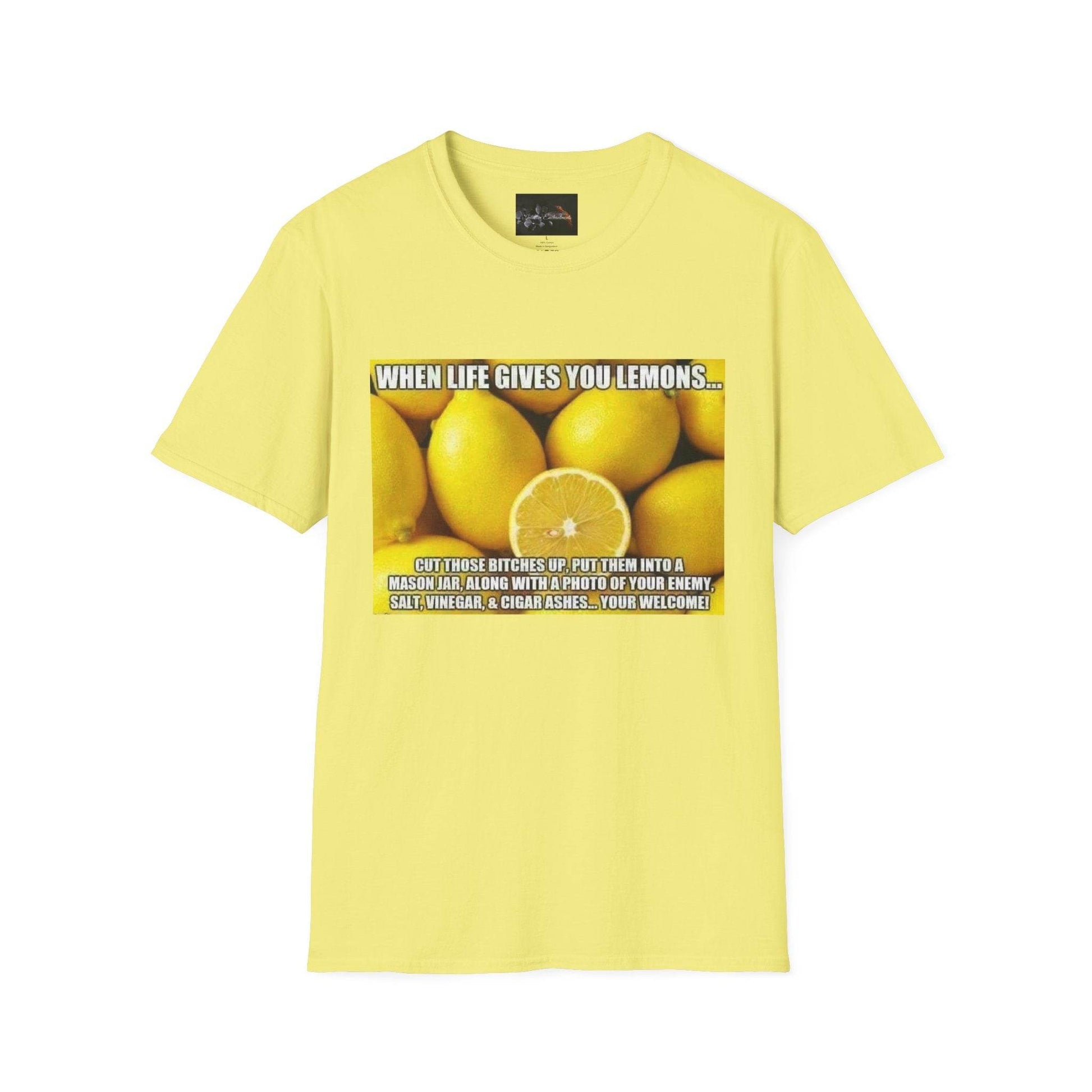When Life Gives You Lemons T-Shirt, Funny Quote Tee, Gift for Citrus Lovers, Casual Wear, Unisex Humor Shirt, Summer Vibes - IntuitiveEncBoutique