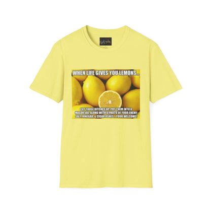 When Life Gives You Lemons T-Shirt, Funny Quote Tee, Gift for Citrus Lovers, Casual Wear, Unisex Humor Shirt, Summer Vibes - IntuitiveEncBoutique
