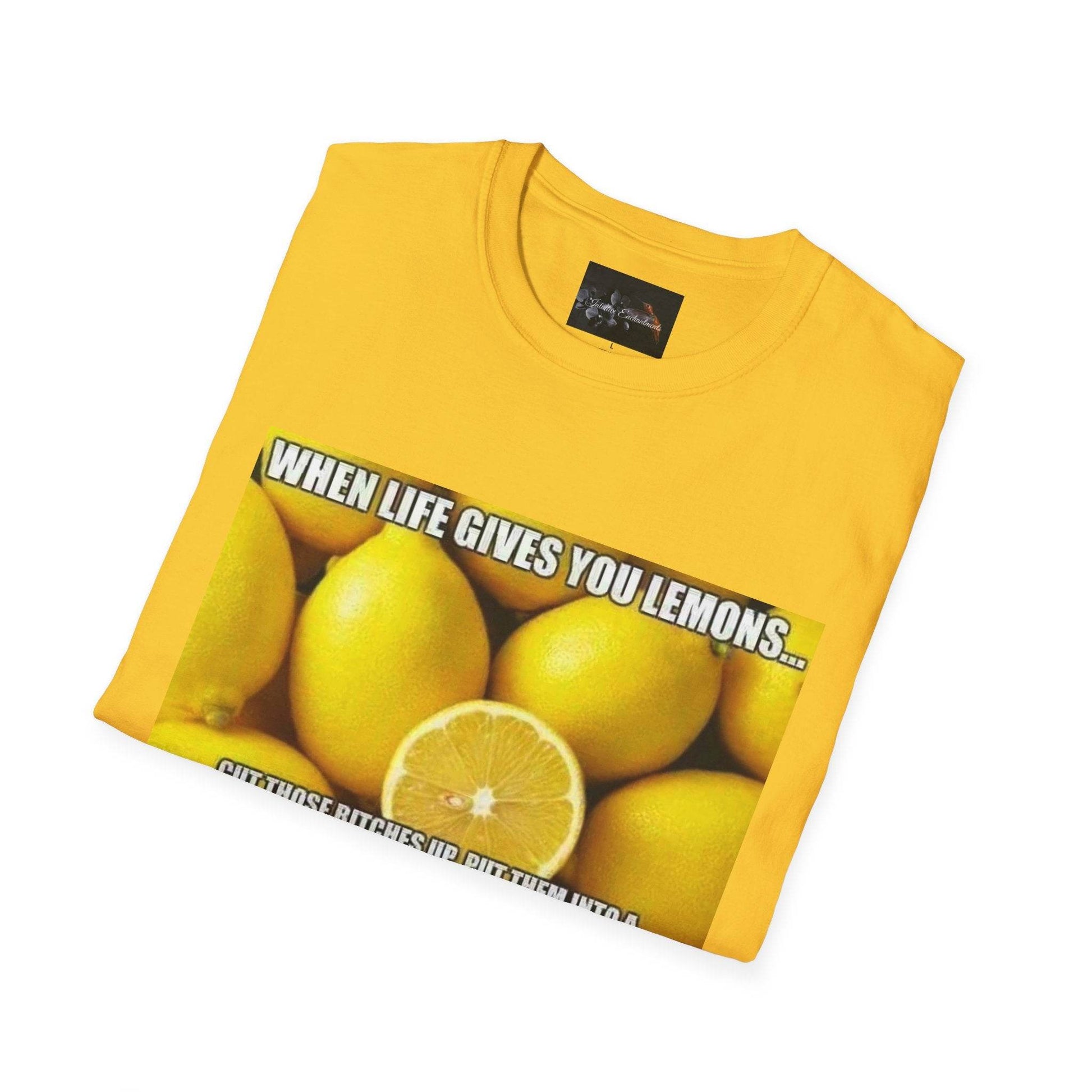 When Life Gives You Lemons T-Shirt, Funny Quote Tee, Gift for Citrus Lovers, Casual Wear, Unisex Humor Shirt, Summer Vibes - IntuitiveEncBoutique