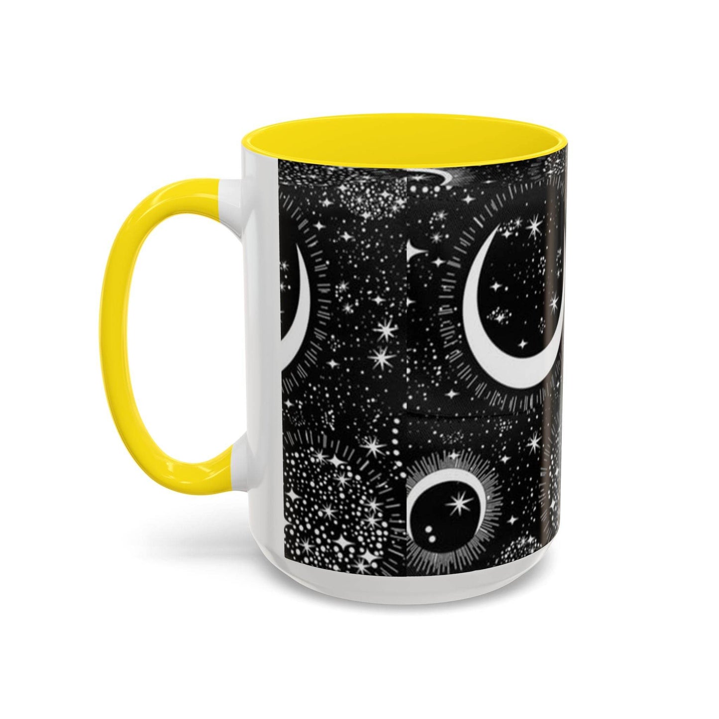 Star Moon Cup - Celestial Design Coffee Mug, 11oz Tea Cup, Astrology Lover Gift, Kitchen Decor, Celestial Kitchenware, Ceramic Beverage Mug - IntuitiveEncBoutique