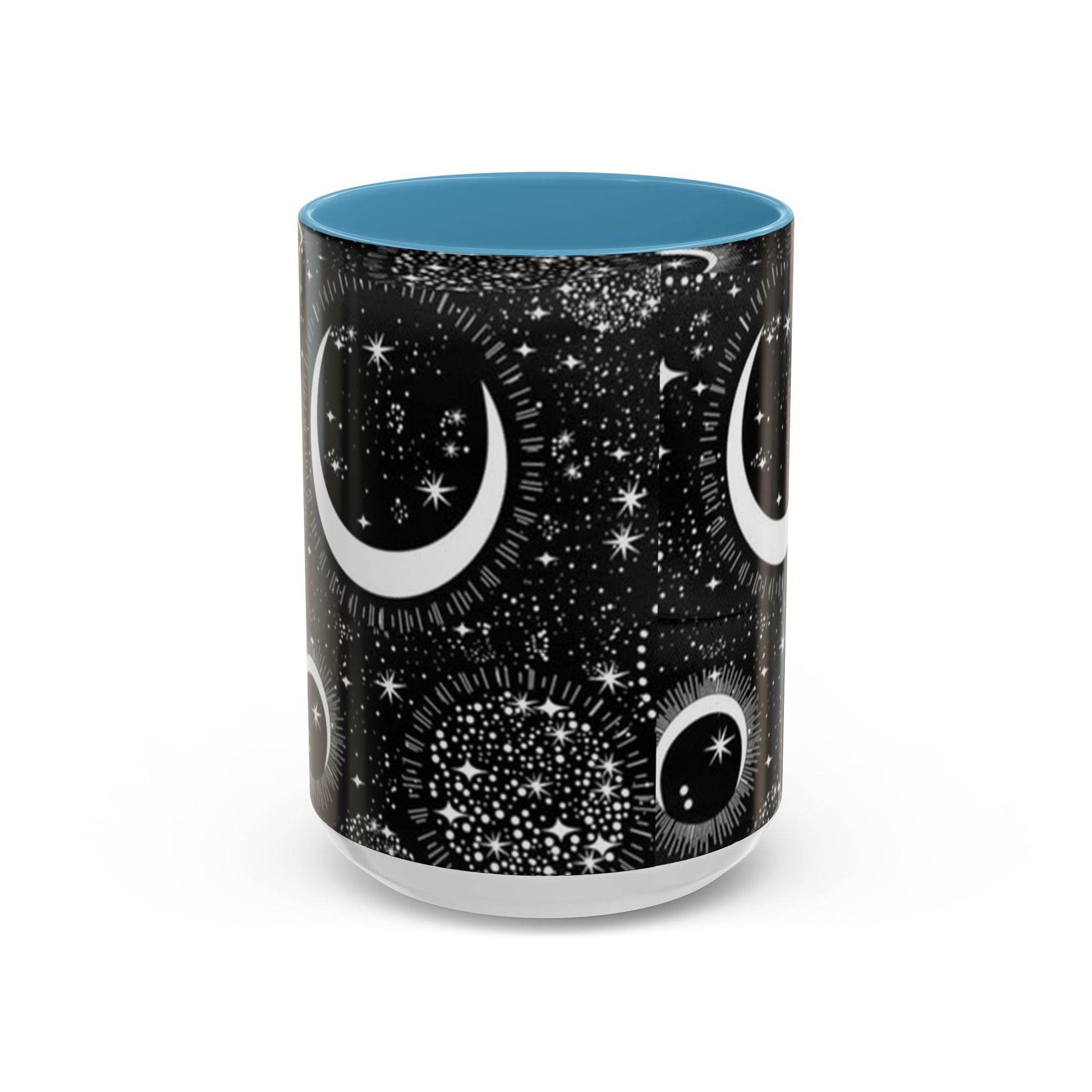 Star Moon Cup - Celestial Design Coffee Mug, 11oz Tea Cup, Astrology Lover Gift, Kitchen Decor, Celestial Kitchenware, Ceramic Beverage Mug - IntuitiveEncBoutique