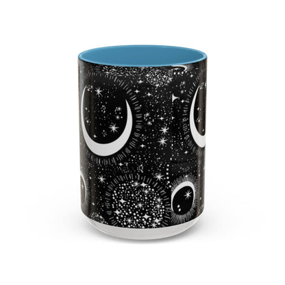 Star Moon Cup - Celestial Design Coffee Mug, 11oz Tea Cup, Astrology Lover Gift, Kitchen Decor, Celestial Kitchenware, Ceramic Beverage Mug - IntuitiveEncBoutique