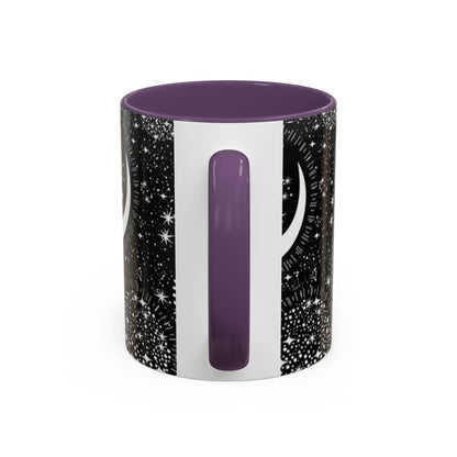 Star Moon Cup - Celestial Design Coffee Mug, 11oz Tea Cup, Astrology Lover Gift, Kitchen Decor, Celestial Kitchenware, Ceramic Beverage Mug - IntuitiveEncBoutique