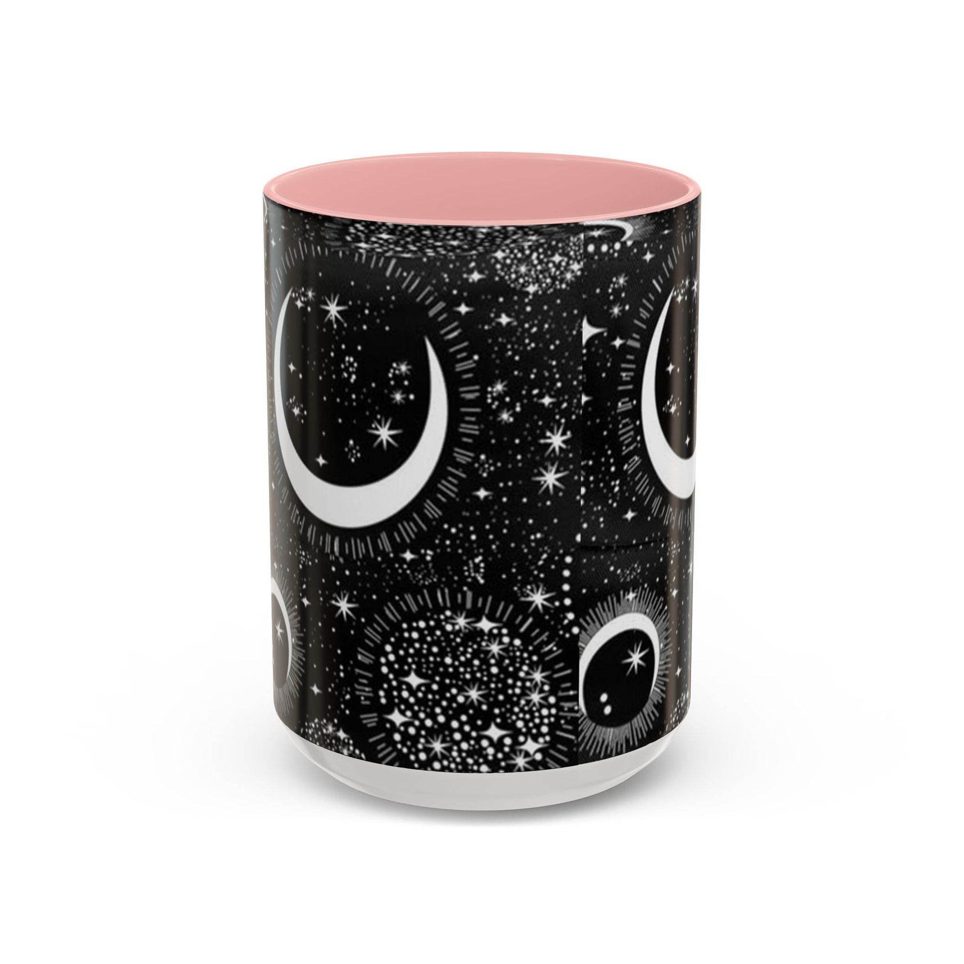 Star Moon Cup - Celestial Design Coffee Mug, 11oz Tea Cup, Astrology Lover Gift, Kitchen Decor, Celestial Kitchenware, Ceramic Beverage Mug - IntuitiveEncBoutique