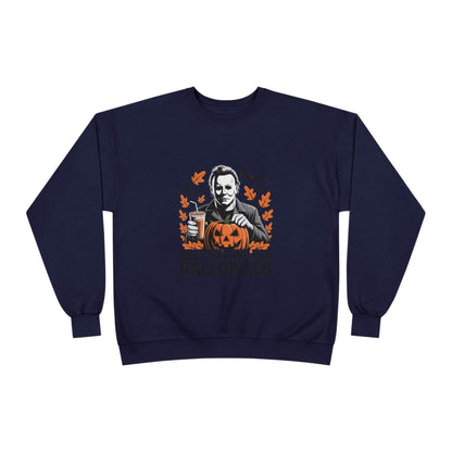 Halloween Sweatshirt - Just Waiting for Halloween | Unisex Crewneck Pullover, Fall Fashion, Halloween Gift, Cozy Sweater, Eco-Friendly Wear - IntuitiveEncBoutique