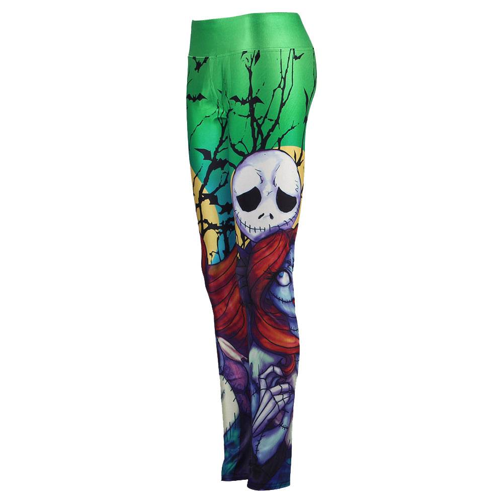 Autumn Jack Skellington Leggings Women Halloween The Nightmare Before Christmas Legging Party Cosplay Printed Leggings - IntuitiveEncBoutique