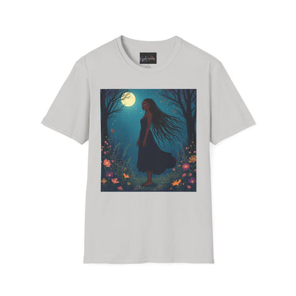 Moonlit Silhouette Unisex T-Shirt, Softstyle Tee for Nature Lovers, Perfect for Gifts and Everyday Wear