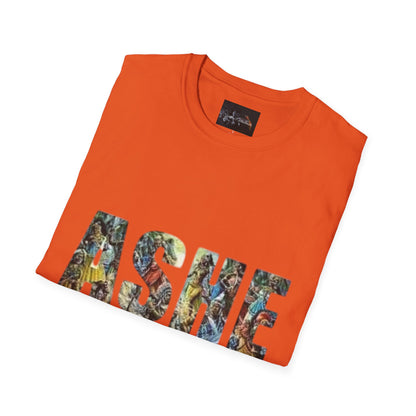 ASHE Graphic T-Shirt, Unisex Softstyle Tee, Vibrant Artistic Apparel, Gift for Nature Lovers, Casual Wear, Everyday Essentials