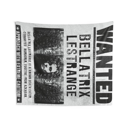Bellatrix Wanted Indoor Wall Tapestries, Harry Potter Tapestry, Bedroom Decor, Dorm Room - IntuitiveEncBoutique