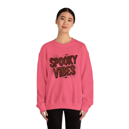 Spooky Vibes Sweatshirt - Halloween Crewneck, Unisex Cozy Jumper, Fall Fashion, Ghosts & Ghouls, Casual Wear, Fun Gift - IntuitiveEncBoutique