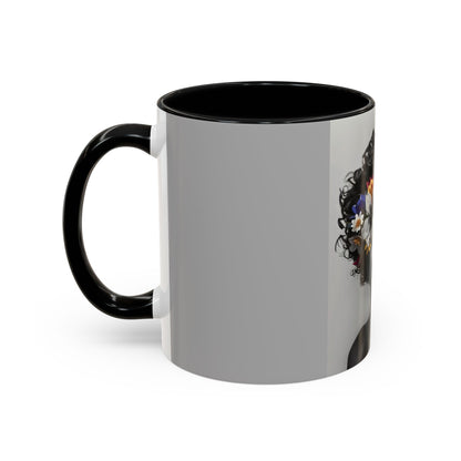 Floral Black Beauty Coffee Mug | Inspirational Drinkware for Coffee Lovers, Unique Gift for Her, Home Decor, Flower Lover's Mug