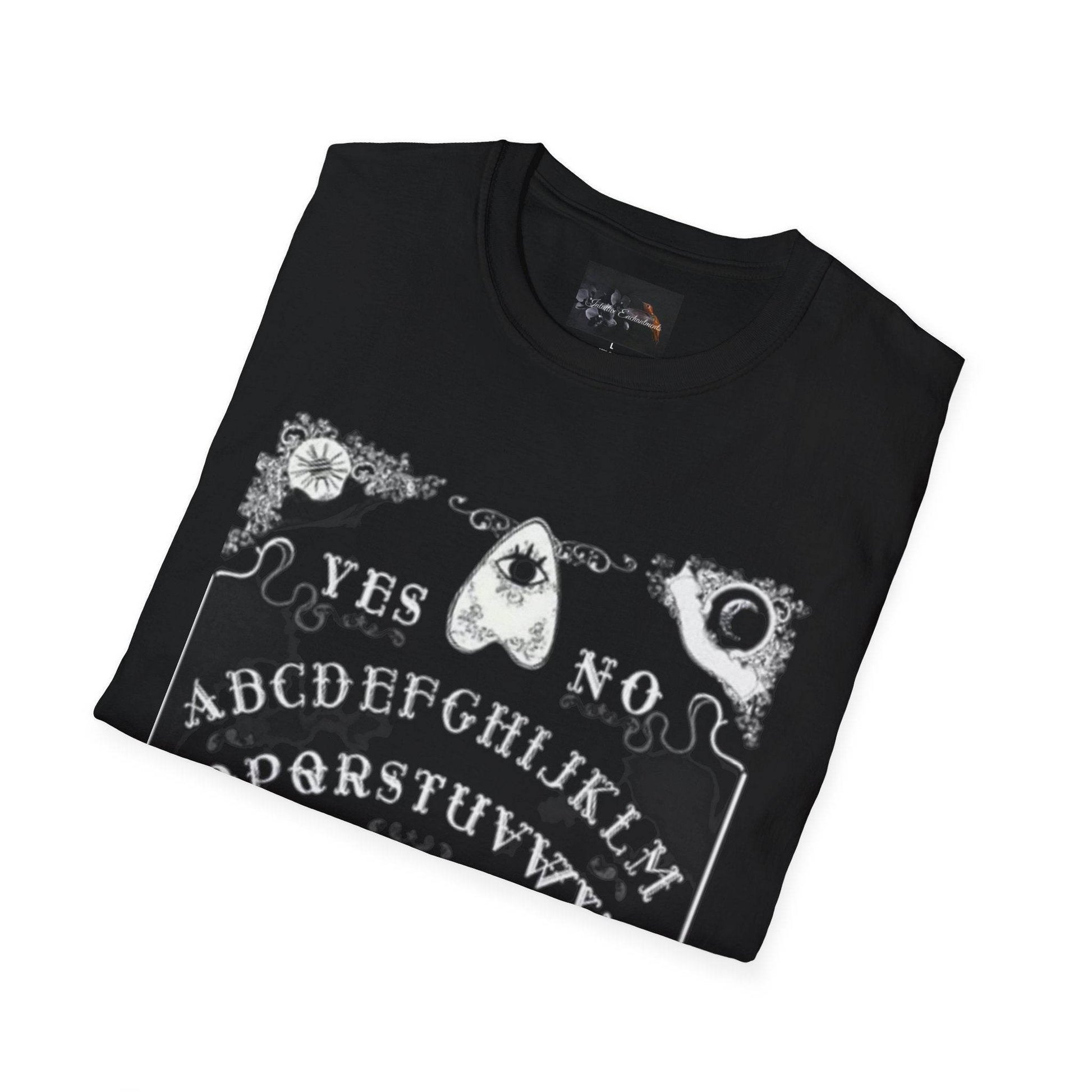 Mystical Ouija Board Unisex T-Shirt - Perfect for Halloween, Gift, Casual Wear, Spirituality, Ghost Lovers - IntuitiveEncBoutique