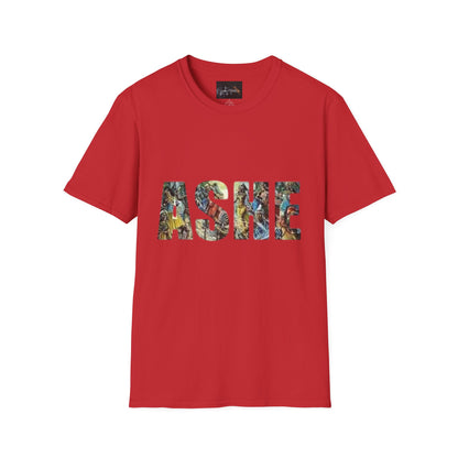 ASHE Graphic T-Shirt, Unisex Softstyle Tee, Vibrant Artistic Apparel, Gift for Nature Lovers, Casual Wear, Everyday Essentials