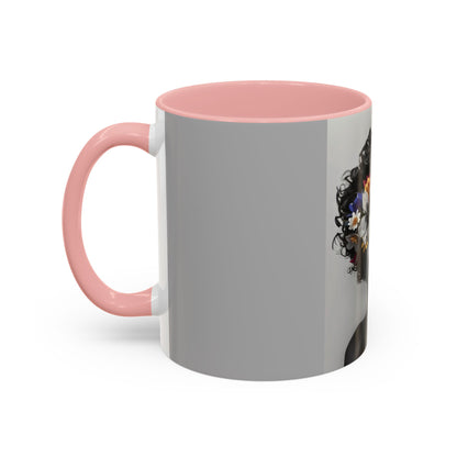 Floral Black Beauty Coffee Mug | Inspirational Drinkware for Coffee Lovers, Unique Gift for Her, Home Decor, Flower Lover's Mug