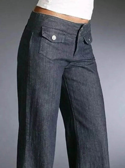 Full Size High-Waisted Wide-Leg Wash Jeans Plus Size - IntuitiveEncBoutique