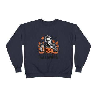 Halloween Sweatshirt - Just Waiting for Halloween | Unisex Crewneck Pullover, Fall Fashion, Halloween Gift, Cozy Sweater, Eco-Friendly Wear - IntuitiveEncBoutique