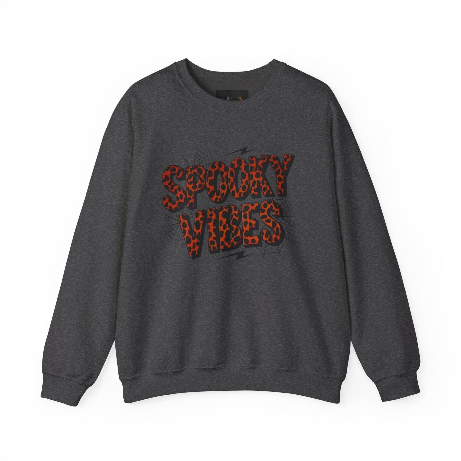 Spooky Vibes Sweatshirt - Halloween Crewneck, Unisex Cozy Jumper, Fall Fashion, Ghosts & Ghouls, Casual Wear, Fun Gift - IntuitiveEncBoutique