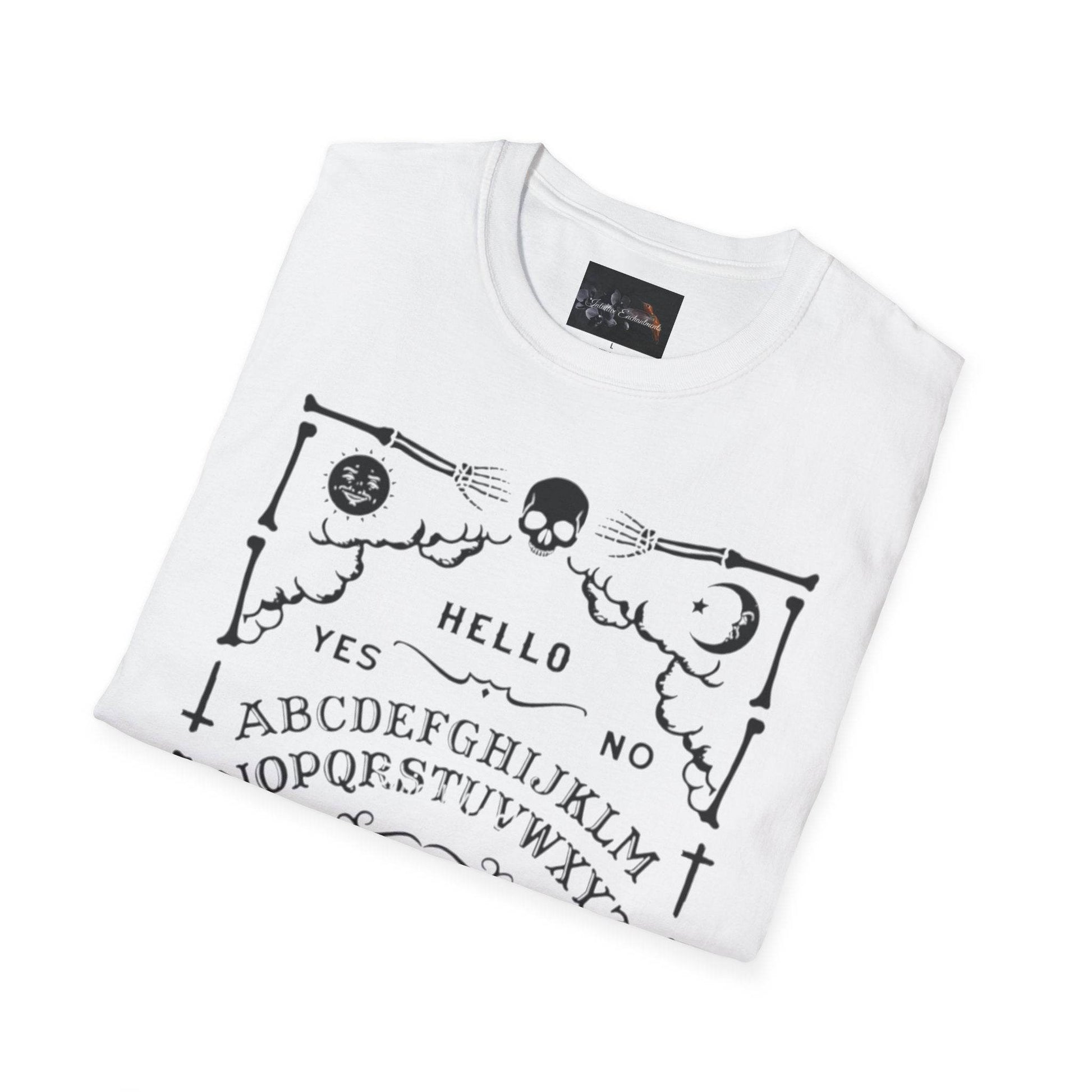 Mystical Ouija Board Unisex T-Shirt - Perfect for Halloween, Gift, Casual Wear, Spirituality, Ghost Lovers - IntuitiveEncBoutique