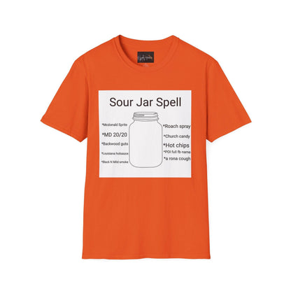 Sour Jar Spell T-Shirt for Witches, Unisex Softstyle Tee, Ideal for Magical Practitioners, Spell Casting, Witchcraft Gift, Summer Solstice - IntuitiveEncBoutique