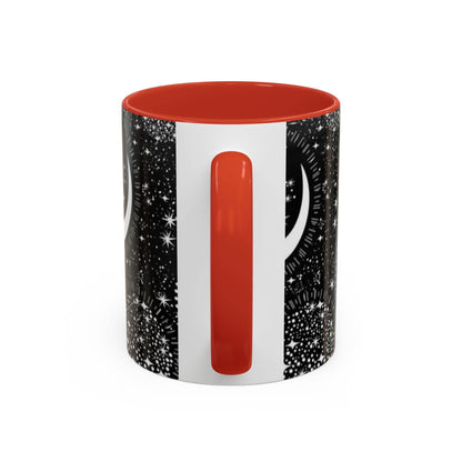 Star Moon Cup - Celestial Design Coffee Mug, 11oz Tea Cup, Astrology Lover Gift, Kitchen Decor, Celestial Kitchenware, Ceramic Beverage Mug - IntuitiveEncBoutique