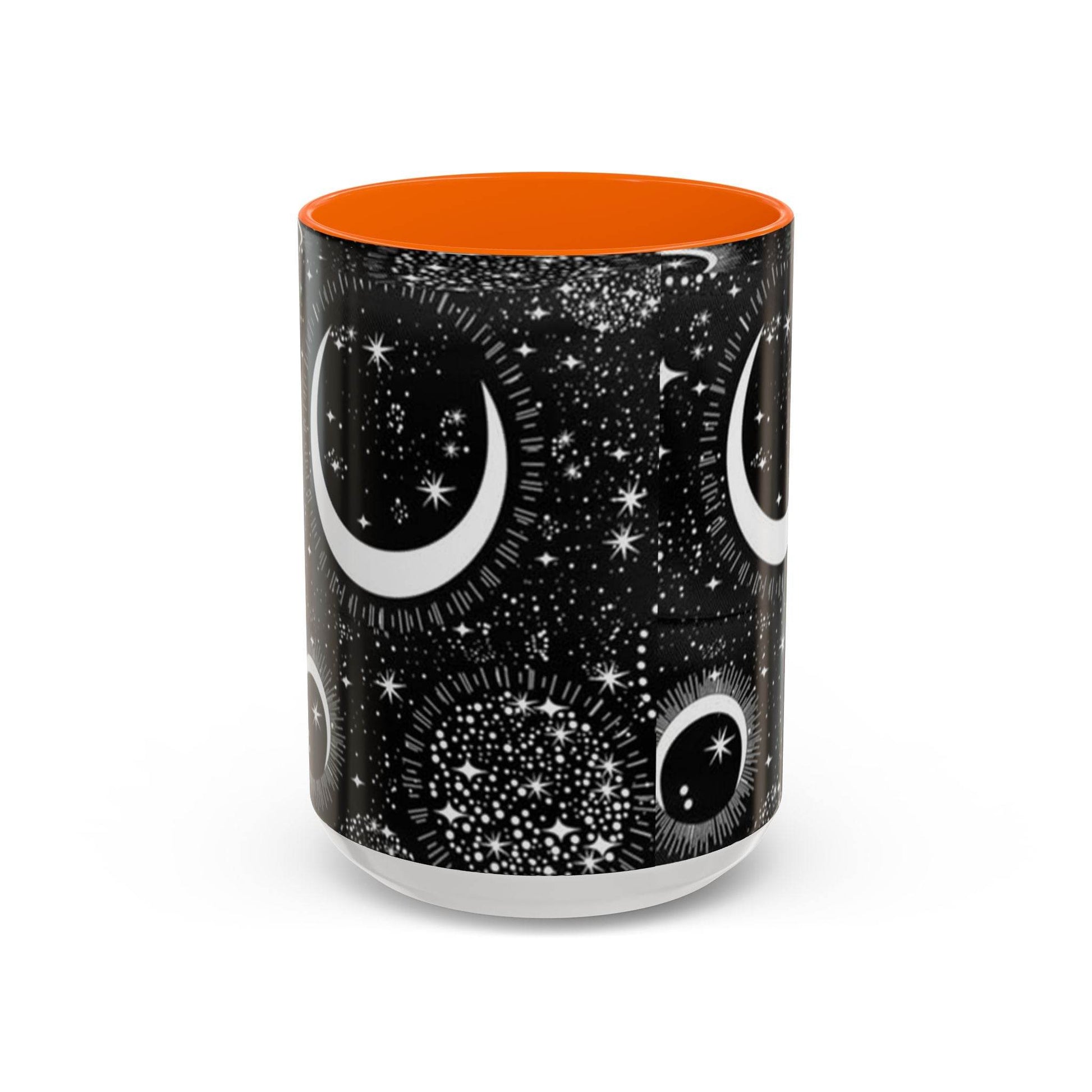 Star Moon Cup - Celestial Design Coffee Mug, 11oz Tea Cup, Astrology Lover Gift, Kitchen Decor, Celestial Kitchenware, Ceramic Beverage Mug - IntuitiveEncBoutique